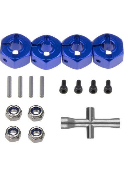 Metal 12MM Altıgen Tekerlek Göbek Adaptörü M4 Flanşlı Kilit Somunu Çapraz Anahtarı Traxxas 1/10 Slash 4x4 Vxl 2WD Rustler Rc Araba (Yurt Dışından)