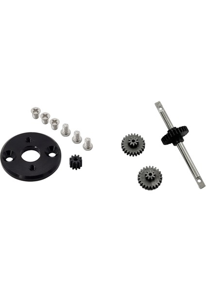 MN78 Şanzıman Aktarım Dişlisi Seti Motor Pinyon Dişli 370 Motor Braketi MN78 MN82 1/12 Rc Araba Yükseltme Parçaları Siyah (Yurt Dışından)