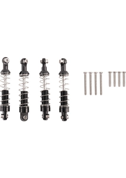 4 Adet Metal Amortisör Damperi Wpl C14 C24 C34 Mn D90 D91 D96 D99 D99S MN90 MN99S Rc Araba Yükseltme Parçaları, Siyah (Yurt Dışından)