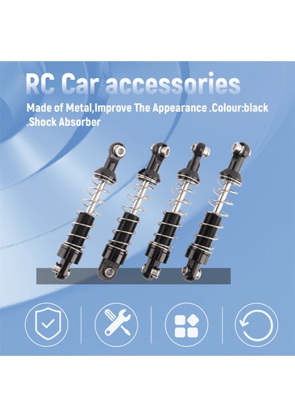 4 Adet Metal Amortisör Damperi Wpl C14 C24 C34 Mn D90 D91 D96 D99 D99S MN90 MN99S Rc Araba Yükseltme Parçaları, Siyah (Yurt Dışından) fırsatları