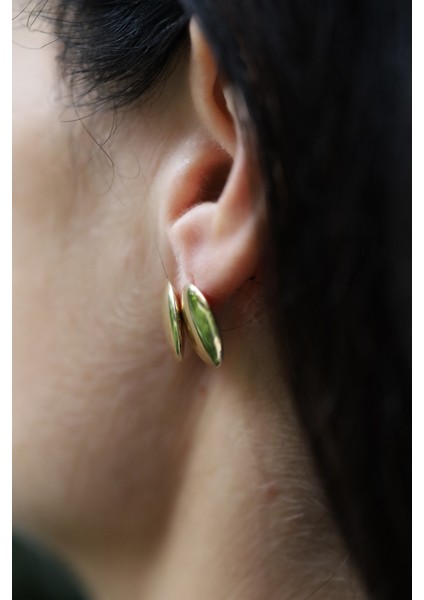 14 Ayar Altın Plaka Küpe modelleri