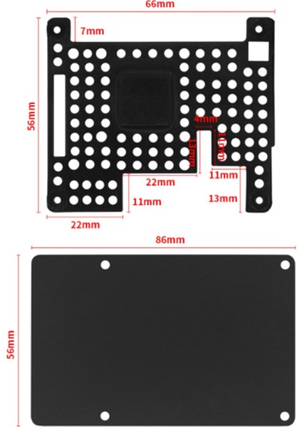 Raspberry Pi 4b/3b+/3b Alüminyum Isı Emici Muhafaza Braketi Koruma Kılıfı Raspberry Pi 4b Gümüş (Yurt Dışından)