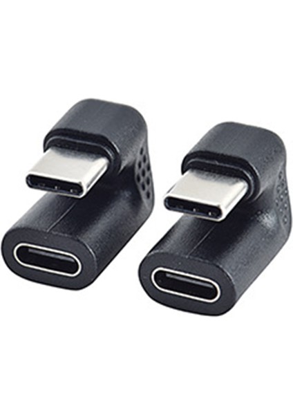 2 Adet 180 Derece Dik Açı USB 3.1 Tip C Erkek-Dişi Usb-C Dönüştürücü Adaptör Samsung Xiaomi Huawei Akıllı Telefon Için (Yurt Dışından)