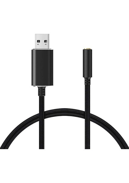 Usb'den 3.5mm Kulaklık ve Mikrofon Jakına Ses Adaptörü 3.5mm Combo Aux Stereo Dönüştürücü ile Kulaklık Mac Ps4 Pc Için (Yurt Dışından)