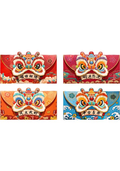 4pcs Çin Yılı Kırmızı Şanslı Para Hongbao I (Yurt Dışından) fiyatları