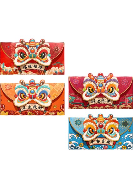 4pcs Çin Yılı Kırmızı Şanslı Para Hongbao I (Yurt Dışından) modelleri