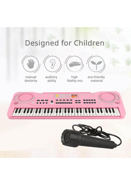 Çok Fonksiyonlu 61 Keys Müzik Klavyesi W/ Çocuklar Için Set Müzik Öğ Oyuncakları 54X17CM (Yurt Dışından) modelleri