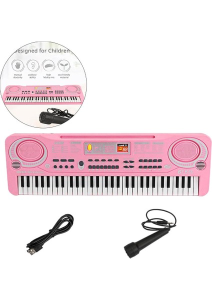 Çok Fonksiyonlu 61 Keys Müzik Klavyesi W/ Çocuklar Için Set Müzik Öğ Oyuncakları 54X17CM (Yurt Dışından) indirimleri