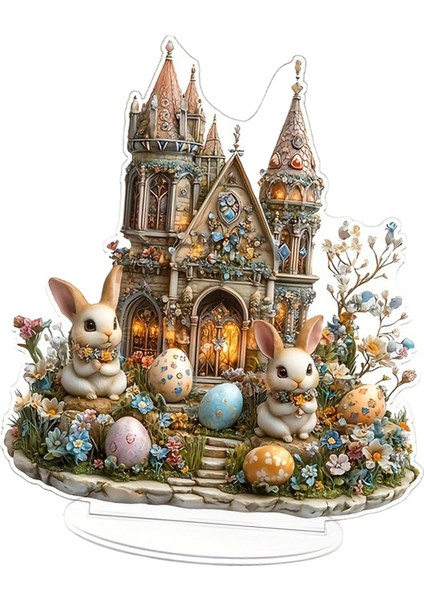 2d Paskalya Kalesi Tavşanı Heykeli Masa Tesisi Ofis Raf Şöminesi Için Heykel (Yurt Dışından) indirimleri