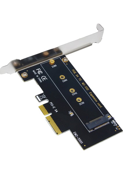 Pcı-E 3.0 X4 - Nvme M.2 Ngff M Key SSD Yükseltici Genişletme Kartı 2230/2242/2260/2280 M.2 SSD EM2-5001 (Yurt Dışından)