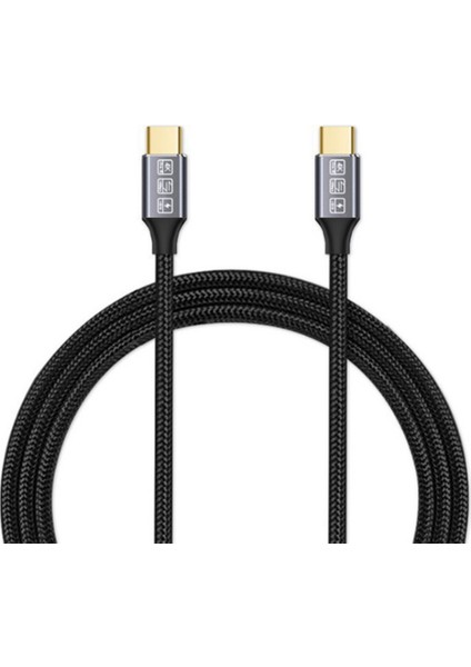 USB 3.1 - Type C 10GB 100W Yüksek Hızlı Iletim Veri Kablosu Telefon Ses Video Hd Projeksiyon Type-C 1m (Yurt Dışından)