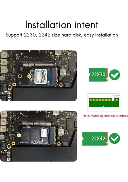 SSD Sabit Disk Adaptör Kartı M.2 Nvme Apple MACBOOK Pro A1708 SSD Sabit Disk Adaptör Kartı Için (Yurt Dışından)