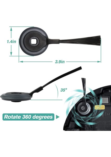 Techecook Tarafından Shark Ion Robot Için RVSBK950 Yan Fırçalar - Shark Robot R85 RV850 R71(RV700 N) Elektrikli Süpürgelerle Uyumlu (Yurt Dışından) fiyatları