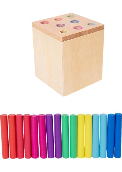 Ahşap Öğrenme 12-18 Ay Için Renk Şekli Sıralama Oyuncağı 1 2 3 Yıllık Çubuklar (Yurt Dışından)
