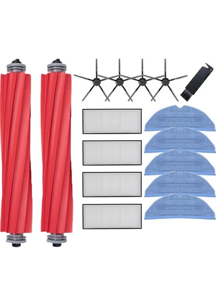 Roborock S7 S70 S7MAX T7S T7S Plus Ana Fırça Hepa Filtre Paspas Pedi Yedek Parçalar Elektrikli Süpürge Aksesuarları Siyah (Yurt Dışından)