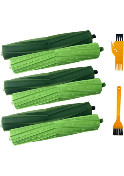 Irobot Roomba I3 I7 E5 E6 Serisi Robot Süpürge Aksesuarları Için 3 Çift Ana Kauçuk Fırça Yedeği (Yurt Dışından)