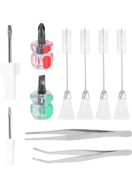 10 Adet Dikiş Makinesi Temizleme Seti, Kısa Tornavida, Düz Başlı Yıldız Başlı Tornavidalar Dikiş Makinesi Tamir Aleti (Yurt Dışından)