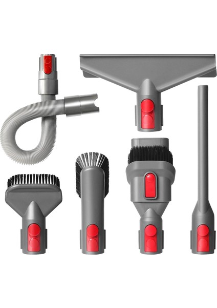 Dyson V15 V11 V10 V7 V8 Elektrikli Süpürge Için, Esnek Uzatma Hortumu Yatak Aleti Sert Fırça Yumuşak Kıl Ataşmanı (Yurt Dışından)