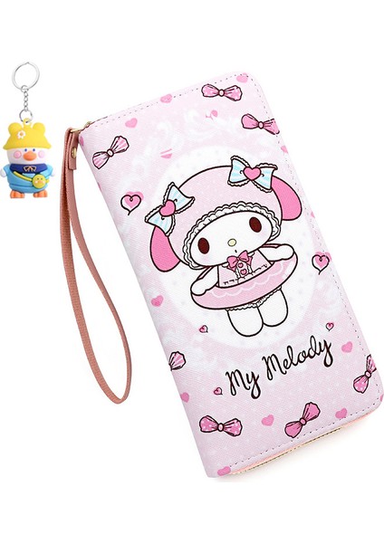 Sevimli Karikatür Kız Öğrenci Para Çanta Karikatür Uzun Fermuarlı Cüzdan Cep Telefonu (Yurt Dışından)