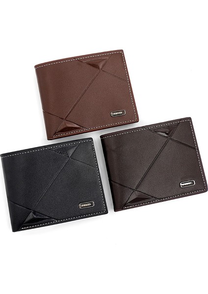 Erkek Cüzdan Erkek Kısa Çoklu Kart Yuvası Moda Gündelik Cüzdan Erkek Ince Üç Katlı Yatay (Yurt Dışından) fiyatları
