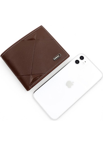 Erkek Cüzdan Erkek Kısa Çoklu Kart Yuvası Moda Gündelik Cüzdan Erkek Ince Üç Katlı Yatay (Yurt Dışından) fırsatları