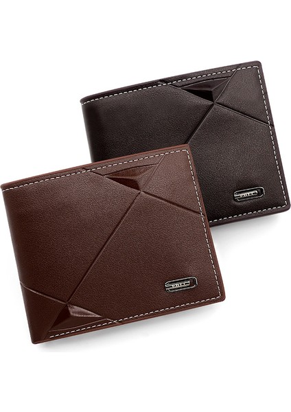 Erkek Cüzdan Erkek Kısa Çoklu Kart Yuvası Moda Gündelik Cüzdan Erkek Ince Üç Katlı Yatay (Yurt Dışından) indirimleri
