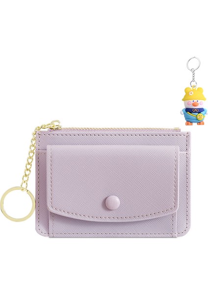 Anahtarlık Bayan Para Cüzdanı Sevimli Öğrenci Çoklu Kart Yuvası Fermuarlı Küçük Kart Tutucu (Yurt Dışından)
