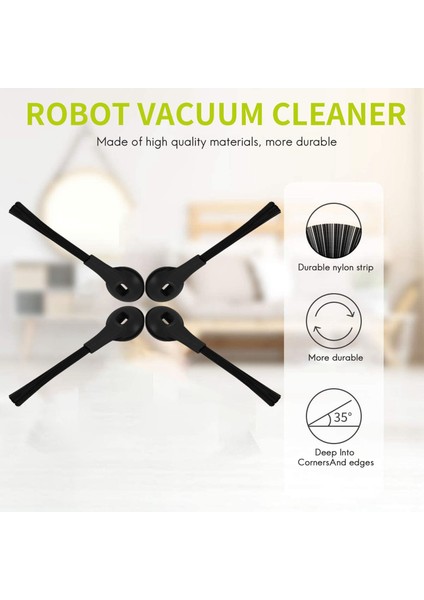 Shark Iq Robot R101AE,RV1001AE,RV1000 Vakumlar,süpürme Robotu Aksesuarları ile Uyumlu 6 Paket Yan Fırçalar (Yurt Dışından) modelleri
