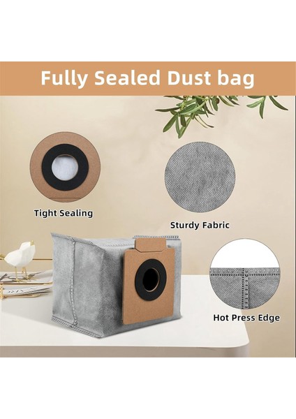 Eufy Clean X8 Pro / X10 Pro Omni Robot Vakumlu Otomatik Boşaltma Istasyonu Için 16'lı Toz Torbası Paketi, Büyük Kapasiteli Tek Kullanımlık Torbalar (Yurt Dışından)