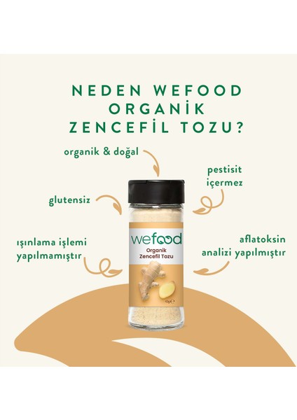 Organik Zencefil Tozu 45 gr 8682392174402
