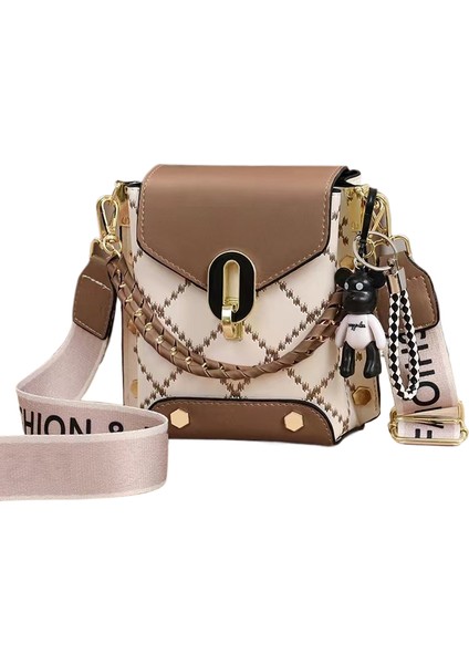 Mini Baskı Küçük Kare Çanta Sonbahar ve Kış Yeni 2025 Çanta Kadın Zarif Cep Telefonu Çantası Eğlence Moda Crossbody Omuz Basit (Yurt Dışından)