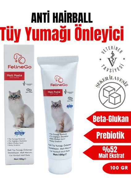 Malt Macun 100gr Kedi Tüy Yumağı Ve Kusma Önlemeyi Destekleyen Malt Macun