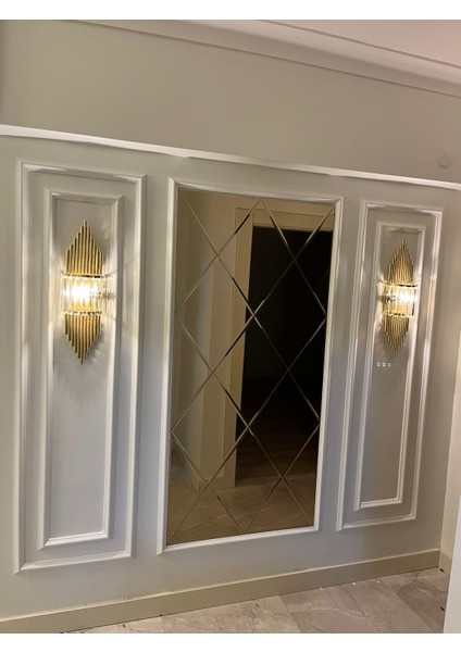 Gold Rengi Kristal Aplik Duvar Lambası Salon Koridor Otel Restoran Dekoratif Aplik