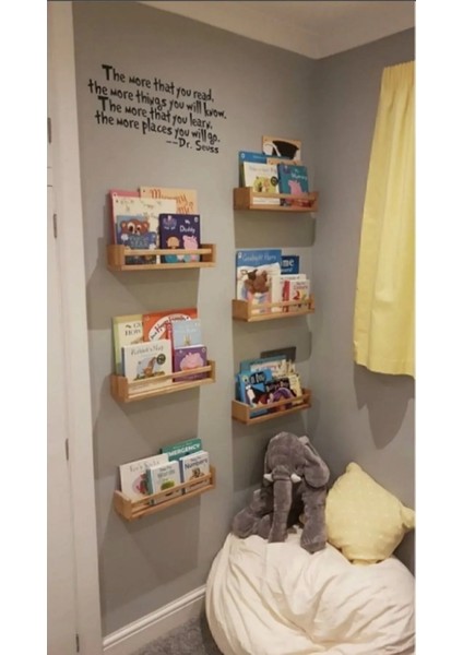 4'lü Montessori Çocuk Kitaplığı - Dekoratif Raf - Mutfak, Çocuk Odası, Banyo - Çok Amaçlı Raf '50CM' fırsatları