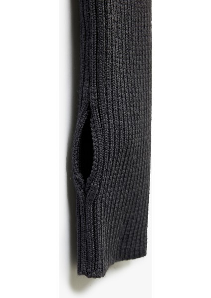 Slim Fit Uzun Kollu Omzu Açık Madonna Yaka Triko Kazak indirimleri