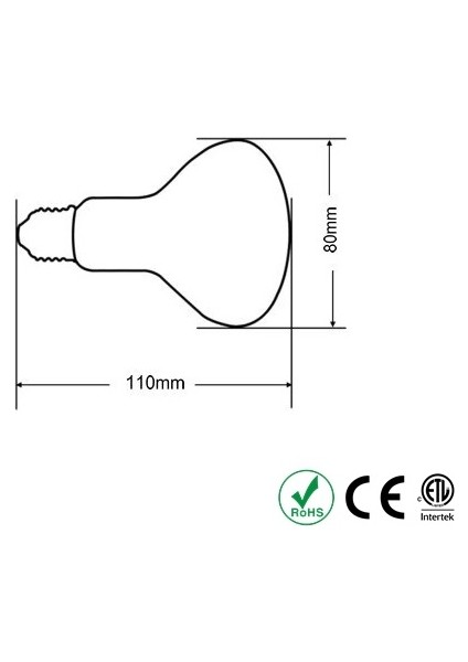 100 Watt Kızılötesi / Kırmızı Işık Isıtıcı Lambalar Sürüngenler, Amfibiler Ve Kuşlar Için