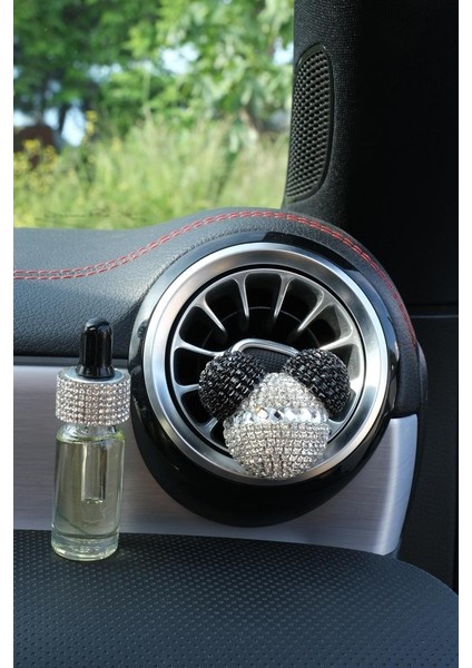 Panda Koku Gümüş Taş Kulakları Siyah Taş & Gümüş Baget Taş & Yedek Koku Şişesi fiyatları