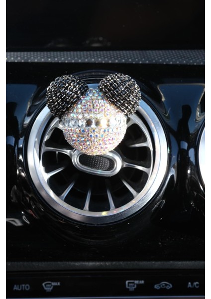 Panda Koku Yaldız Taş Kulakları Siyah Taş & Gümüş Baget Taş