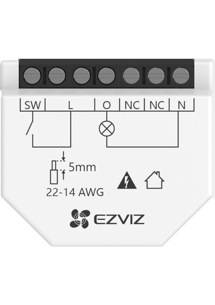 Ezvız Aksesuar, Akıllı Ev Wıfı Röle, Düşük Akım Kuru Kontakt CS-T35-R100-W