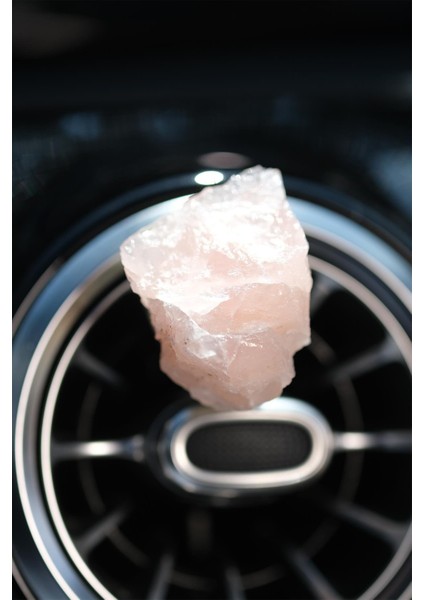 Pembe Kuvars Doğal Taş Ham Parça Tel Sarmasız Klima Kokusu