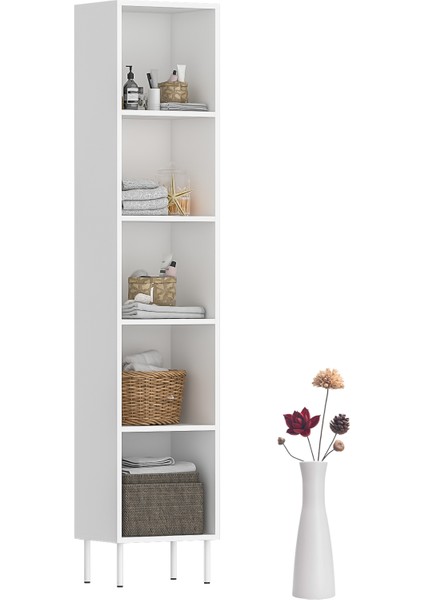 BNY111BEYAZ Boy Kapaklı Yüksek Banyo Dolabı modelleri