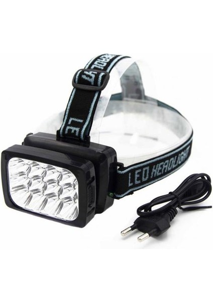 12 Ledli Güçlü Şarjlı Kafa Lambası Wt-064