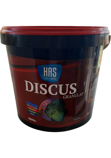 Discus Granulat 3kg Kova, Amore 500gr Cichlid Mix Balık Yemi, Multivitamin