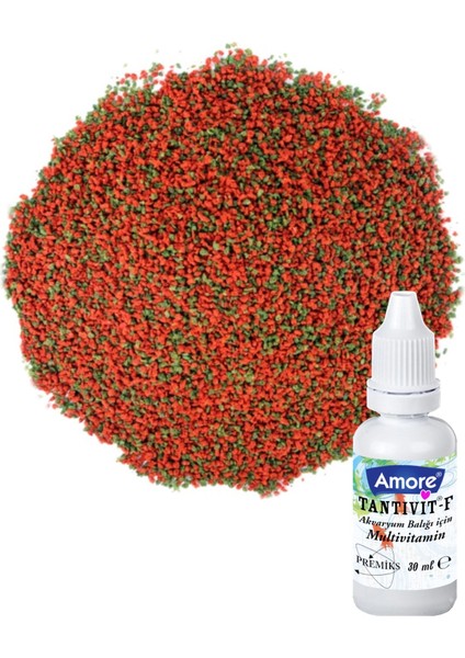 Discus Granulat 3kg Kova, Amore 500gr Cichlid Mix Balık Yemi, Multivitamin