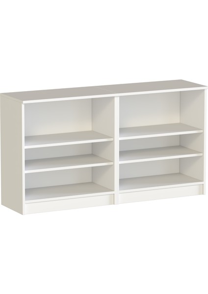 KNS-204-K-Beyaz Camlı 4 Kapaklı Konsol