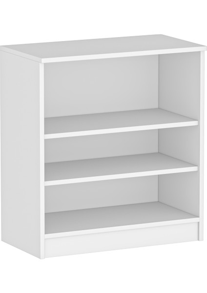 KNS-104-C-Beyaz Camlı 2 Kapaklı Konsol