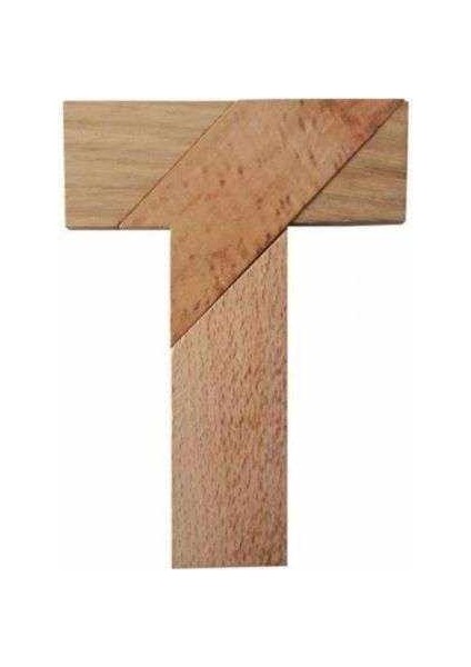 T Tangram Ahşap T Tangram 4 Parça Tangram