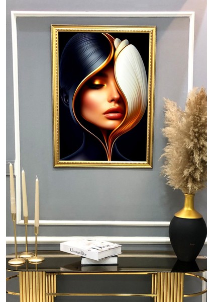 Dekoratif Modern Desenli Çerçeveli Kumaş Baskı Tablo 50x70cm fiyatları