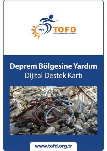 Deprem Bölgesine Yardım Dijital Destek Kartı