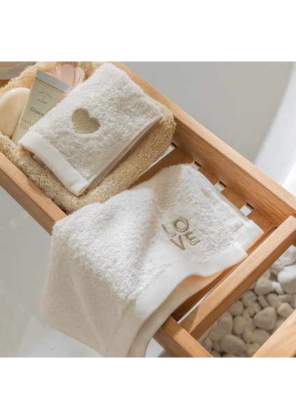 Love El Havlusu Seti 30X50 cm Ekru fiyatları